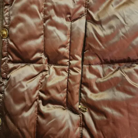 Lands End Bronze Down Puffer Coat Size Medium 10-12 - Picture 5 of 9